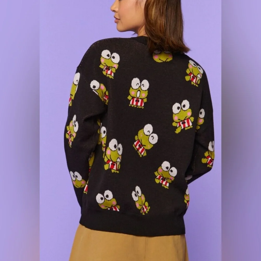 Hello Kitty & Friends + Forever 21 Keroppi Crewneck Sweater- size M - Picture 6 of 15